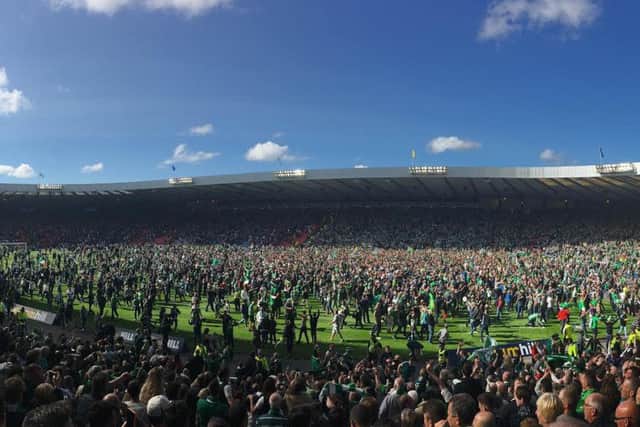 Fans rushed the pitch at the final whistle. Picture: Contributed.
