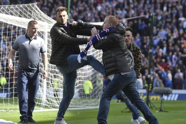 Fans clash at full-time. Picture: SNS