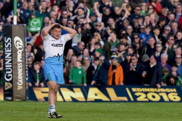 Duncan Weir played for 79 minutes after stand-off Finn Russell was injured but ended his final game for Glasgow with a loss. Picture: SNS