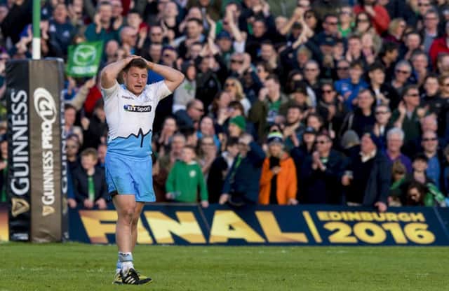 Duncan Weir played for 79 minutes after stand-off Finn Russell was injured but ended  his final game for Glasgow with a loss. Picture: SNS