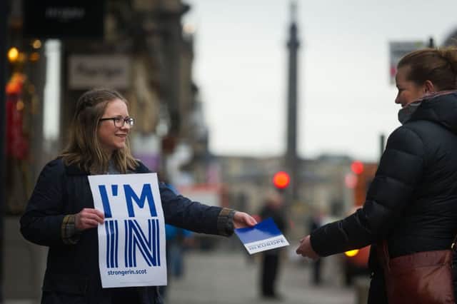 The Scotland Stronger in Europe campaign group described the polls results as 'encouraging' . Picture: TSPL
