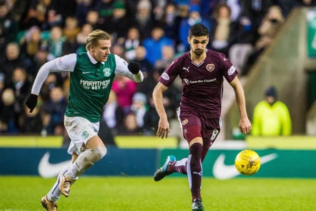Hearts threw away a two-goal lead at Tynecastle, against Hibs, and lost the chance to stop their rivals eventually winning the cup. Picture: TSPL