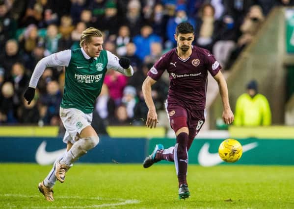 Hearts threw away a two-goal lead at Tynecastle, against Hibs, and lost the chance to stop their rivals eventually winning the cup. Picture: TSPL