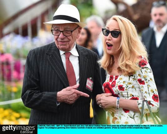 Rupert Murdoch and Jerry Hall were visitors. Picture: Getty Images