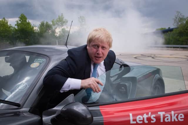 Boris Johnson promotes arguments for leaving, which could include powers to charge EU students at Scots universities and to set fisheries policy. Picture: PA