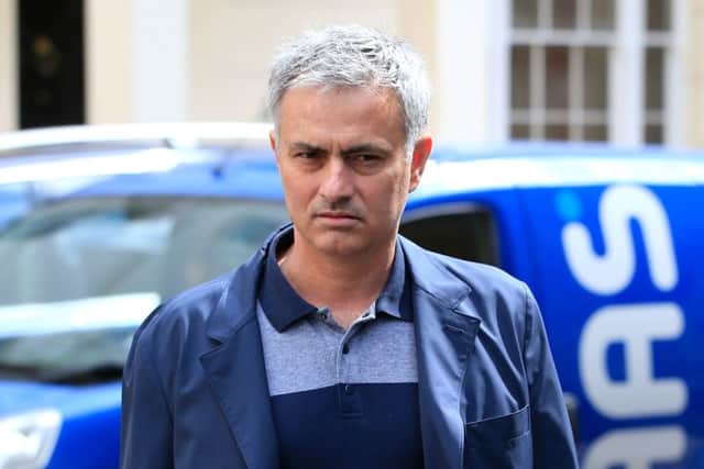 Removal men were busy taking packing cases from Jose Mourinho house in the capital. Picture: PA