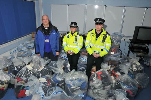 Goods seized from Glasgow's Barras market during a three-year crackdown. Picture: Handout
