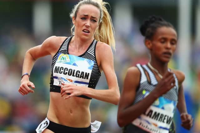 Eilish McColgan has run the Olympic qualifying time twice since she was forced to switch from steeplechase to the 5,000m after injury. Picture: Dean Mouhtaropoulos/Getty Images