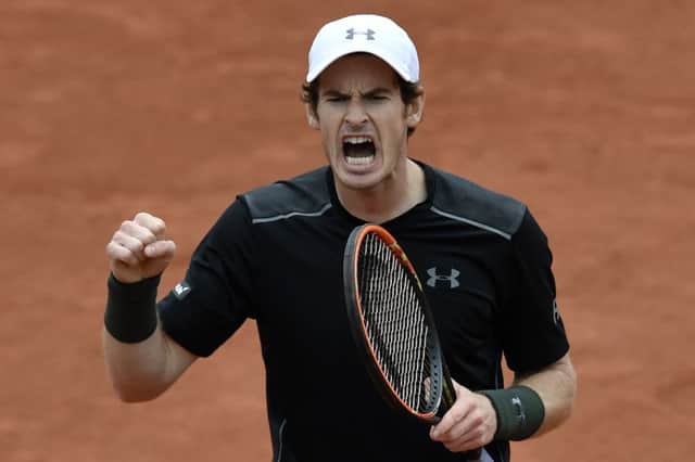 Murray reacts during his first round match against Czech Republic's Radek Stepanek. Picture: AFP/Getty