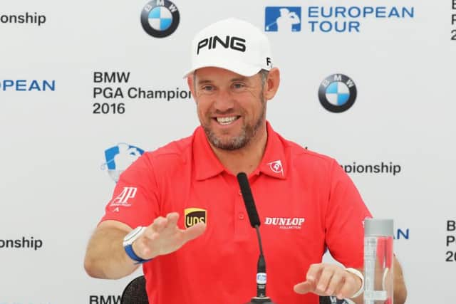 Lee Westwood talks during a press conference prior to the BMW PGA Championship at Wentworth. Picture: David Cannon/Getty