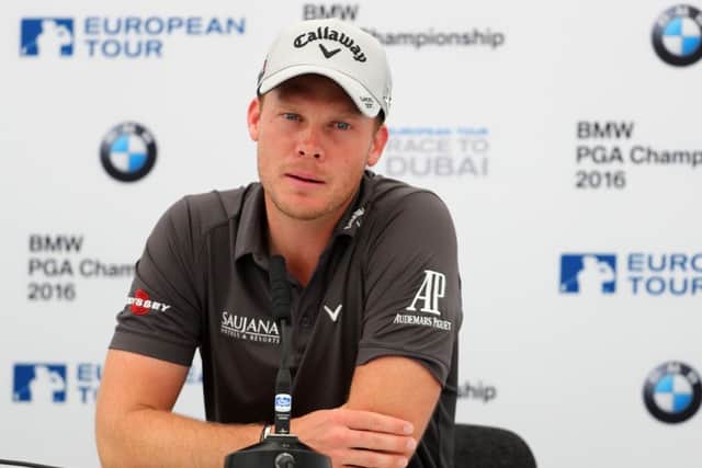 Masters champions Danny Willett speaks to the media during a press conference for the BMW PGA Championship at Wentworth. Picture: Richard Heathcote/Getty