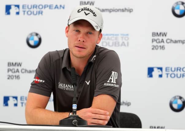 Masters champions Danny Willett speaks to the media during a press conference for the BMW PGA Championship at Wentworth. Picture: Richard Heathcote/Getty