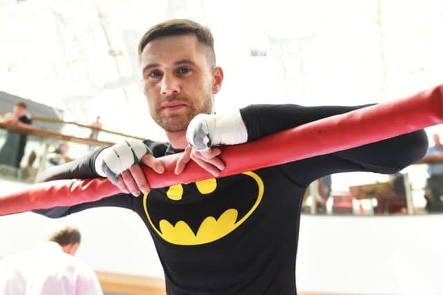 Ricky Burns trained in public at Glasgow's St Enoch's Centre. Picture: Gary Hutchison/SNS