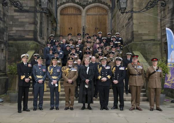 Moderator of the Church of Scotland Rt Rev Dr Russell Barr with chaplains to Her Majestys Forces. Picture: Andrew O'Brien