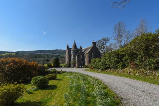 Auchenleck near Newton Stewart in Dumfries and Galloway is a former hunting lodge built in the style of a miniature castle. The main house has three bedrooms and there's also a two-bedroomed cottage within the 100-acre grounds. Contact CKD Galbraith on 01556 505346.