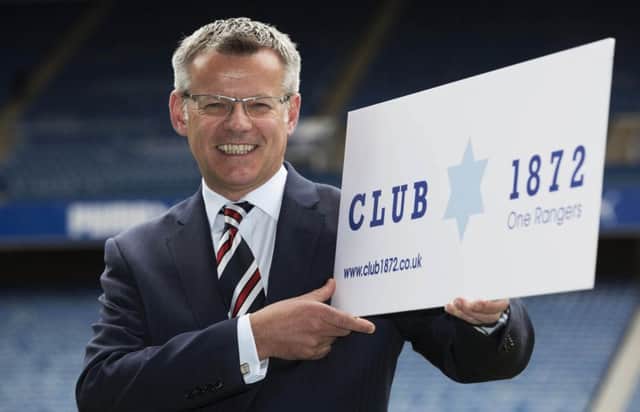 Rangers managing director Stewart Robertson at the launch of 'Club 1872' a new, united fan group. Picture: Ross Brownlee/SNS