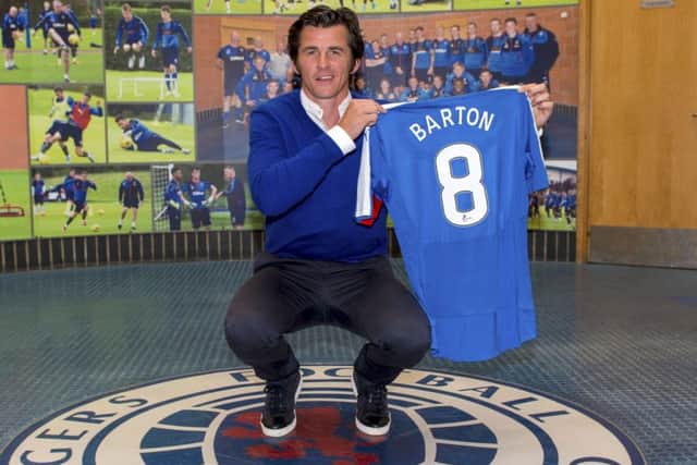 Barton signed a two-year deal with Rangers earlier this week. Picture: SNS
