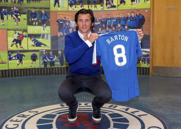 Barton signed a two-year deal with Rangers earlier this week. Picture: SNS
