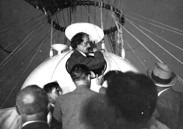 1931: Swiss professor Auguste Piccard and Charles Kipfer became first men to reach the stratosphere, ascending in their balloon to 52,462ft. Picture: Hulton/Getty