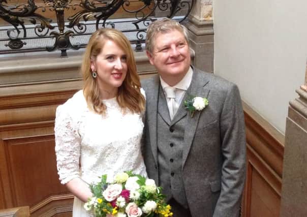 SNP Westminster Leader Angus Robertson MP and his wife Jennifer Dempsie at their wedding. Picture: Contributed