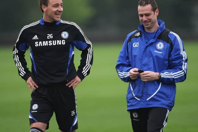 New Celtic head of fitness Glen Driscoll, right, with Chelsea captain John Terry during his time as fitness coach at Stamford Bridge.  Picture: Hamish Blair/Getty Images