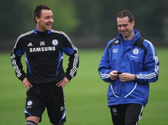 New Celtic head of fitness Glen Driscoll, right, with Chelsea captain John Terry during his time as fitness coach at Stamford Bridge.  Picture: Hamish Blair/Getty Images
