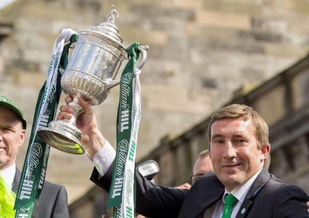 Alan Stubbs' stock is high after guiding Hibs to last weekend's Scottish Cup triumph. Picture: Bill Murray/SNS