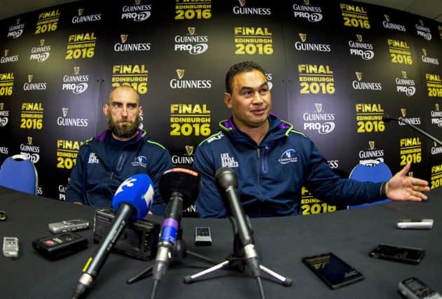Connacht coach Pat Lam, right, and the teams captain, John Muldoon, meet with the media at BT Murrayfield ahead of tonights all-Irish Guinness Pro12 final. Picture: SNS