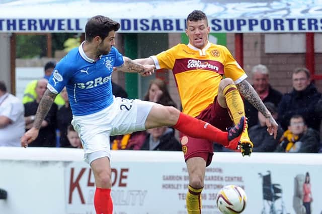 Motherwell and Rangers met in the Premiership play-off final last season. Picture: Alan Watson