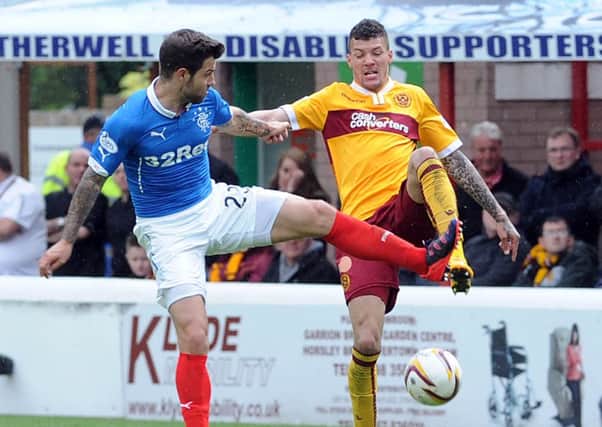Motherwell and Rangers met in the Premiership play-off final last season. Picture: Alan Watson