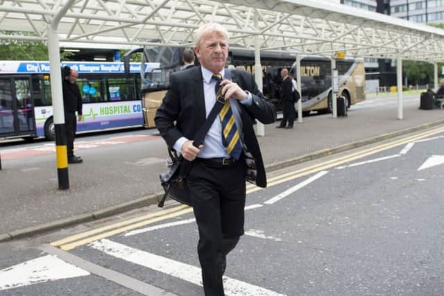 Gordon Strachan at the airport on his way to Malta. The manager believes there is genuine purpose in making the trip to the George Cross island.
Picture: Craig Williamson/SNS