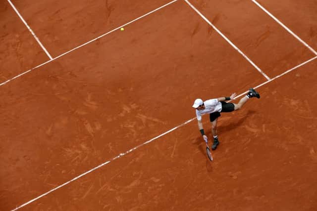 After two five-set marathons in his opening matches, Andy Murray was dominant in ending the hopes of Croatias Ivo Karlovic on Friday. Picture: Christophe Ena/AP