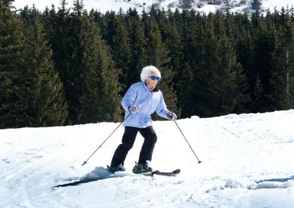 Hilda Jamieson, Britains oldest skier. Picture: Cascade News