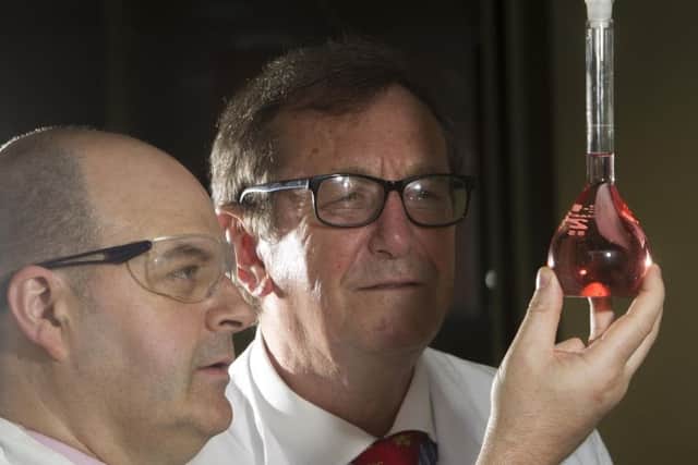 Ryboquin chief executive Alan Walker, right, with Strathclyde University's Alex Mullen. Picture: Peter Devlin