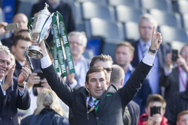 It's just ten days since Hibs manager Alan Stubbs lifted the William Hill Scottish Cup. Picture: Jeff Holmes/PA Wire