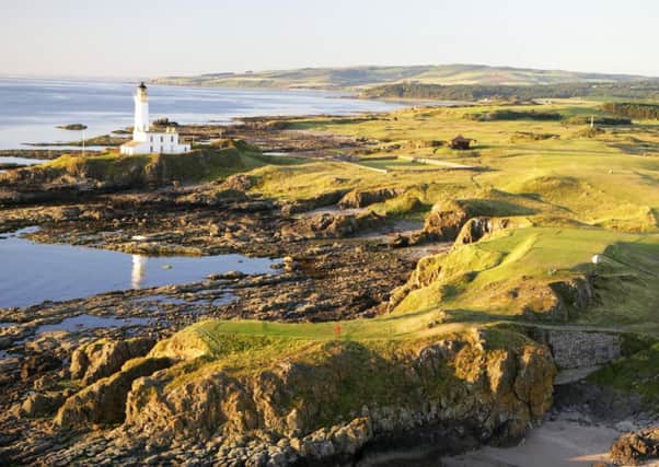 Guests can stay at the iconic lighthouse at Turnberry. Picture: Getty Images