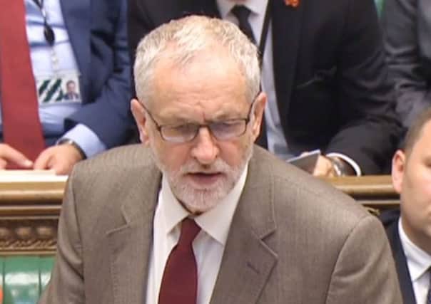 Labour party leader Jeremy Corbyn speaking during Prime Minister's Questions. Picture: PA