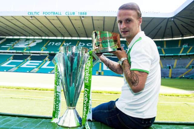 Celtic striker Leigh Griffiths has added the Ladbrokes player of the season award to the other accolades he has collected this term. Picture: Alan Harvey/SNS Group
