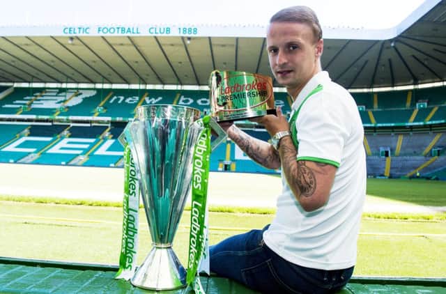 Celtic striker Leigh Griffiths has added the Ladbrokes player of the season award to the other accolades he has collected this term. Picture: Alan Harvey/SNS Group