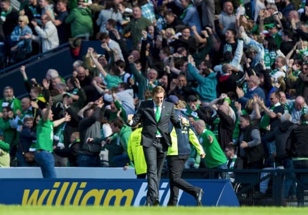 Did Alan Stubbs think that life at Hibs was not going to get any better than their Scottish Cup win at Hampden? Picture: Craig Foy/SNS