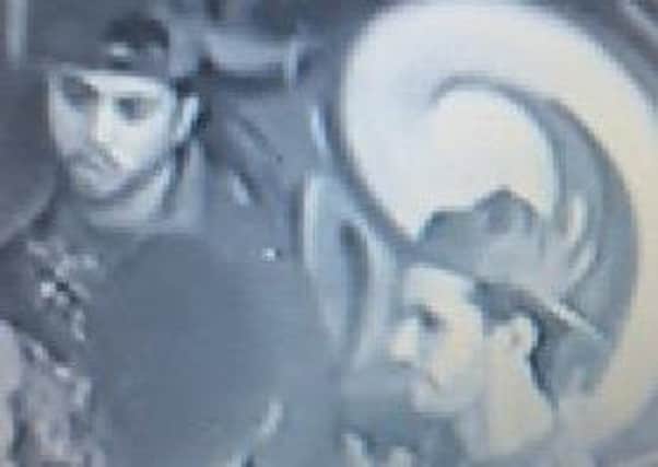 Police want to trace the two men pictured in connection with a serious assault in Edinburgh