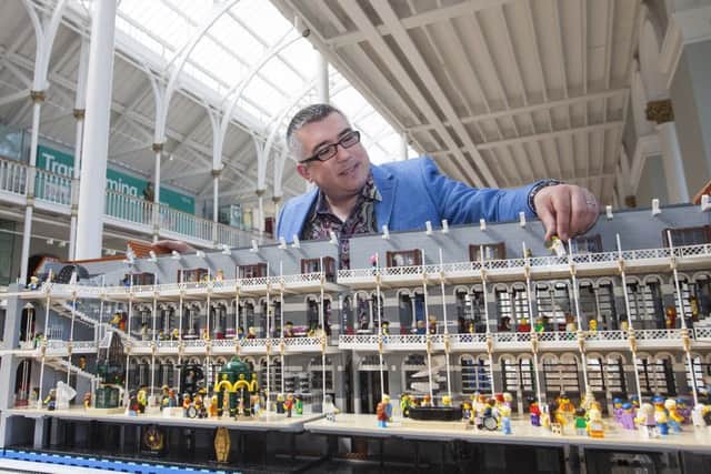 A 3.5-metre model of the National Museum of Scotland built from Lego bricks. Picture: SWNS