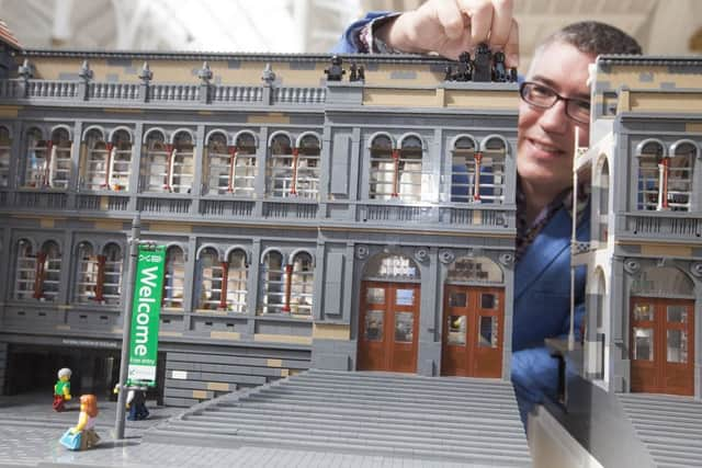 A 3.5-metre model of the National Museum of Scotland built from Lego bricks. Picture: SWNS