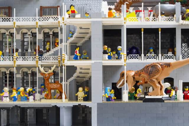 A 3.5-metre model of the National Museum of Scotland built from Lego bricks. Picture: SWNS