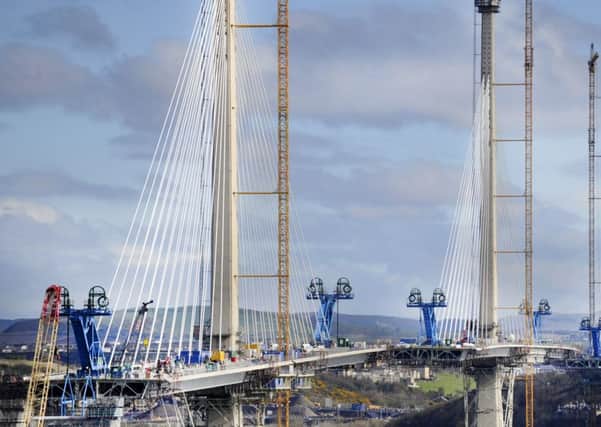 The new Queensferry Crossing is running behind schedule, according to reports. Picture: Alan Murray.