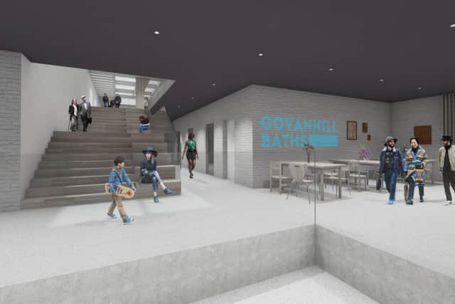 The planned foyer of the refurbished Govanhill Baths. Picture: Contributed