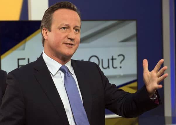 Prime Minister David Cameron during the Sky News debate and audience Q&A. Picture: PA