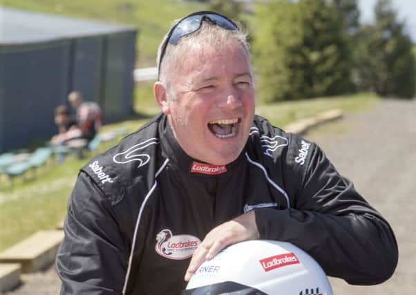 Ally McCoist at a sponsor's motorsport event at Knockhill. Picture: Jeff Holmes