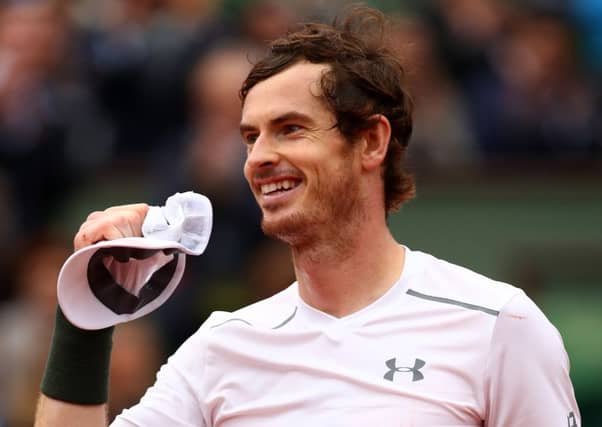 Andy Murray reacts during the Men's Singles semi final match against Stan Wawrinka of Switzerland. Picture: Getty Images