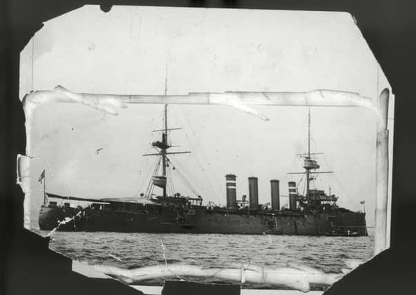 The Hampshire was en route from Orkney to Russia, taking Lord Kitchener on a secret mission to bolster support from the Tsar for the war when it hit a mine and sank on 5 June, 1916. Picture: ANL/REX/Shutterstock